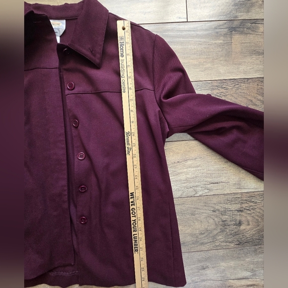 Talbots Women's Size 14 Burgundy Jacket/shirt - Picture 8 of 10